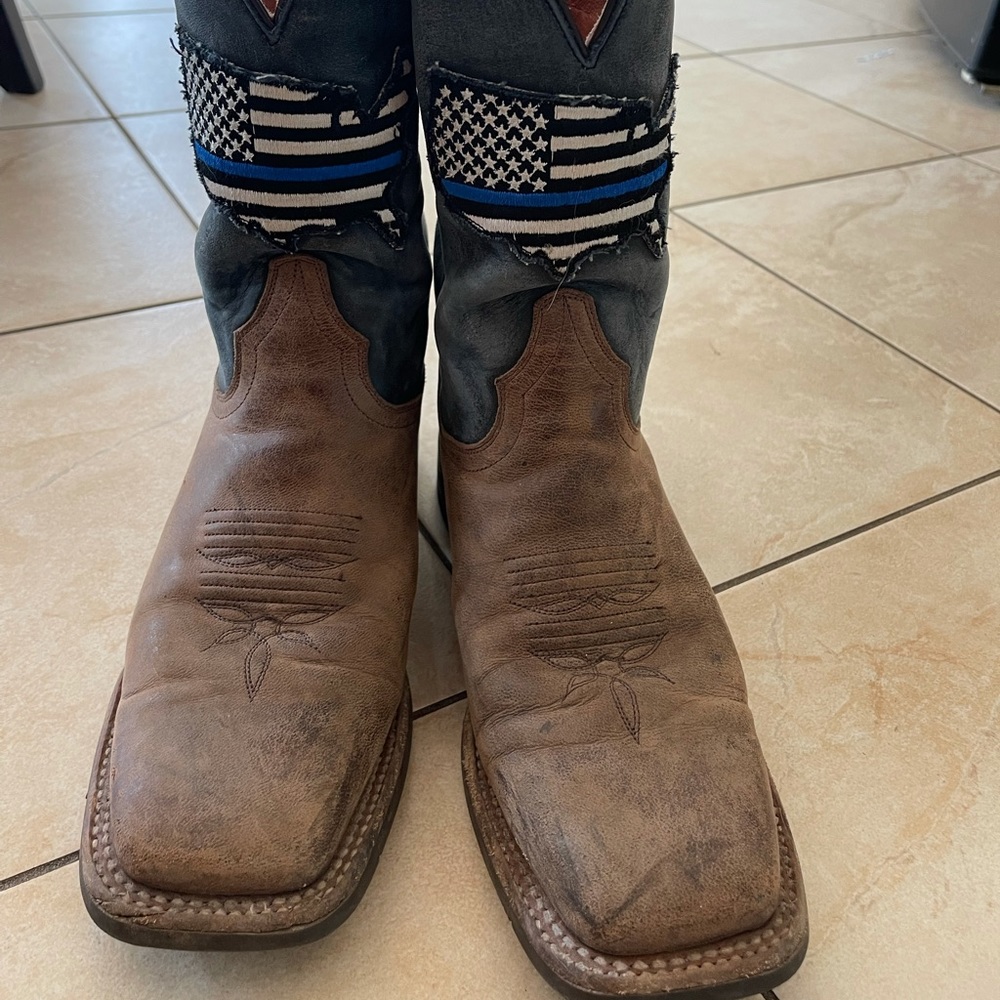 Dan Post Cowboy Boots thin blue line